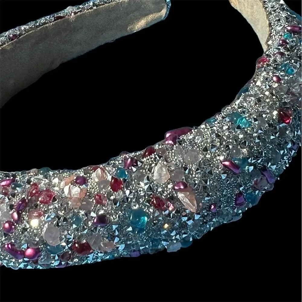 Fashionable Multicolor Rhinestone Decor Headband Hair Accessory for Women